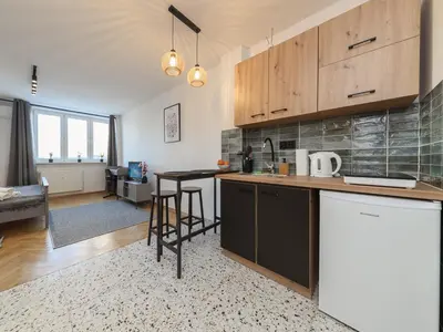 Kuchnia lub aneks kuchenny w obiekcie Metro ONZ apartment/Warsaw central