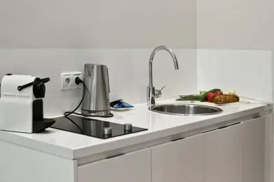 Kuchnia lub aneks kuchenny w obiekcie Gieldowa 4D - One bedroom P&O Serviced Apartments