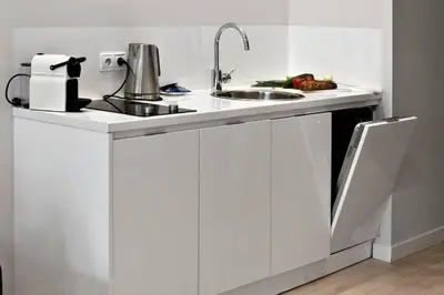 Kuchnia lub aneks kuchenny w obiekcie Gieldowa 4D - One bedroom P&O Serviced Apartments