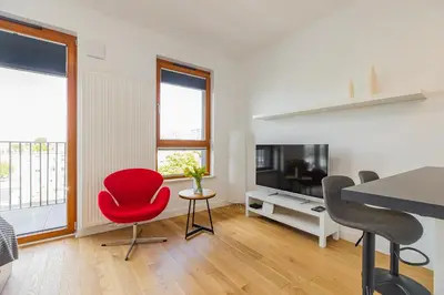 Telewizja i/lub zestaw kina domowego w obiekcie ShortStayPoland Zdziechowskiego