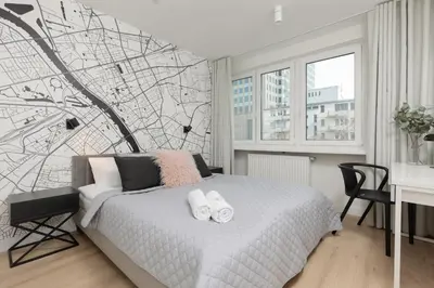 Łóżko lub łóżka w pokoju w obiekcie Elegant & Cozy Apartment Pańska by Noclegi Renters