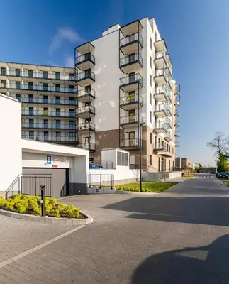 Budynek, w którym mieści się apartament