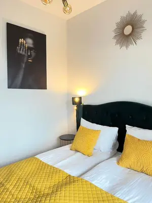 Łóżko lub łóżka w pokoju w obiekcie Warsaw Concierge Tower