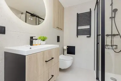 Łazienka w obiekcie Aleja Solidarności Modern & Cozy Apartment Downtown Warsaw by Noclegi Renters