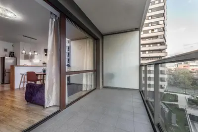 Balkon lub taras w obiekcie Comfy studio. City center.