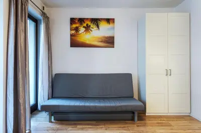 Część wypoczynkowa w obiekcie Comfy studio. City center.