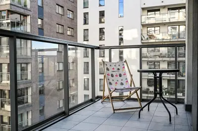 Balkon lub taras w obiekcie Lovely studio. Good location.