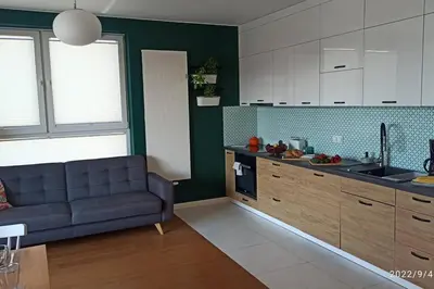 Kuchnia lub aneks kuchenny w obiekcie Comfy, Familly friendly apartment. Balcony. Garage.