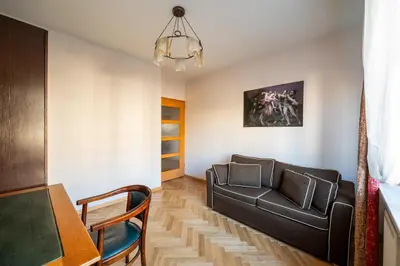 Część wypoczynkowa w obiekcie Wyględowska 2-Bedroom Apartment by BookingHost