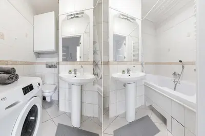 Łazienka w obiekcie SuperApart ul Powstańców Śląskich 108c - Studio z wanną