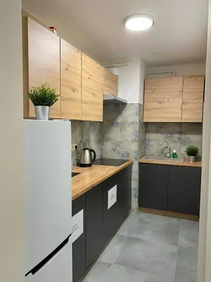 Kuchnia lub aneks kuchenny w obiekcie HALBY rooms Rondo ONZ