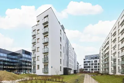 Budynek, w którym mieści się apartament