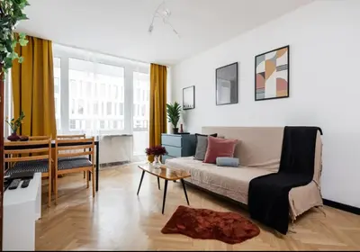 Część wypoczynkowa w obiekcie Union Square, 3 sypialnie, centrum, balkon, kawa