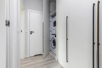 Kuchnia lub aneks kuchenny w obiekcie SuperApart Herbu Janina 4, Wilanów, szpital Medicover, Paley, parking
