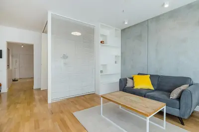 Część wypoczynkowa w obiekcie Piękny apartament w Warszawie