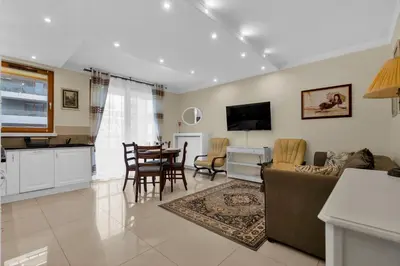 Telewizja i/lub zestaw kina domowego w obiekcie Kasprzaka Apartments - Balcony, Targi Expo - by Rentujemy