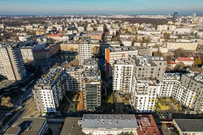 Widok na miasto Warszawa z tego apartamentu