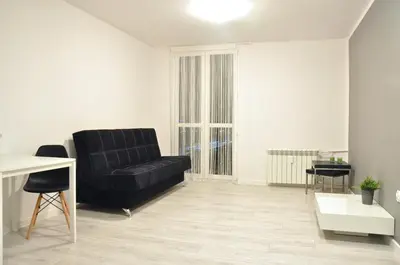 Część wypoczynkowa w obiekcie Nice and comfy studio close to Old town and metro.