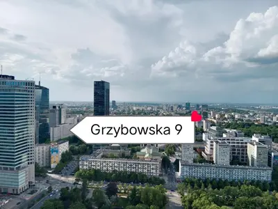 Widok na miasto Warszawa z tego apartamentu