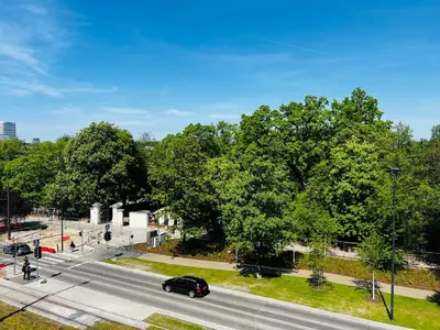Plan piętra w obiekcie Łazienki Krolewskie Studio z Antresolą i widokiem