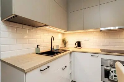 Kuchnia lub aneks kuchenny w obiekcie Premium Green Tea Apartment Herbu Oksza