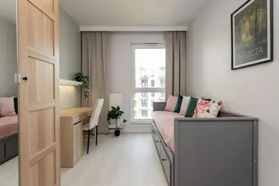 Część wypoczynkowa w obiekcie Premium Green Tea Apartment Herbu Oksza