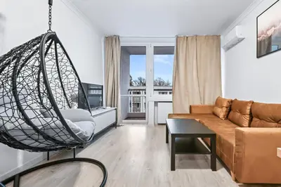 Część wypoczynkowa w obiekcie RentPlanet - Apartament Muranów