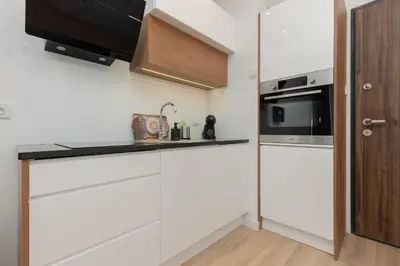 Kuchnia lub aneks kuchenny w obiekcie Sarmacka 23 - studio close to Medicover and Paley