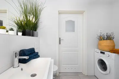 Łazienka w obiekcie Apartament Gocławska SWPS PGE Narodowy Dworzec Wschodni Soho Factory