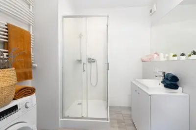 Łazienka w obiekcie Apartament Gocławska SWPS PGE Narodowy Dworzec Wschodni Soho Factory