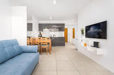 Telewizja i/lub zestaw kina domowego w obiekcie Apartament Puławska by Your Freedom