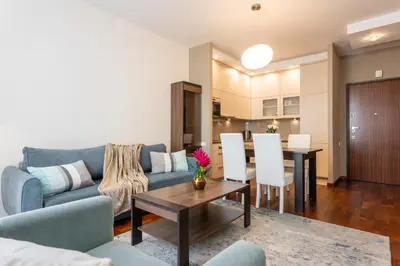 Kuchnia lub aneks kuchenny w obiekcie Urban Chic - One Bedroom Apartment - City Center&Stawki