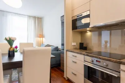 Kuchnia lub aneks kuchenny w obiekcie Urban Chic - One Bedroom Apartment - City Center&Stawki