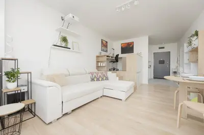 Część wypoczynkowa w obiekcie Business Studio Sikorskiego by Noclegi Renters