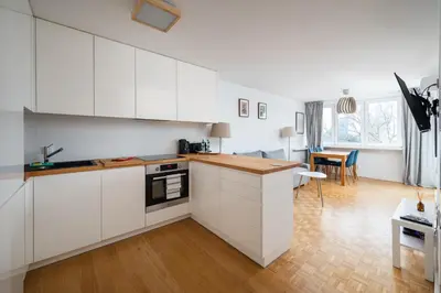 Kuchnia lub aneks kuchenny w obiekcie Plac Zawiszy Cosy Apartment by BookingHost