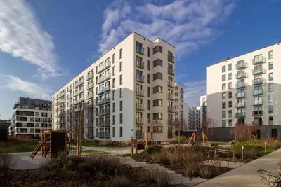 Budynek, w którym mieści się apartament