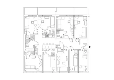Plan piętra w obiekcie SuperApart Starościńska ROOMs