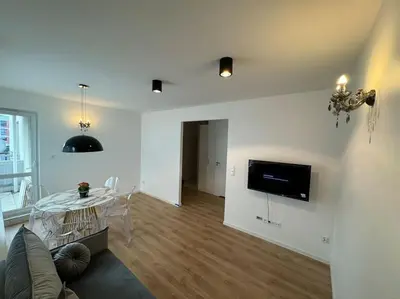 Telewizja i/lub zestaw kina domowego w obiekcie Glamour Apartment in Ochota