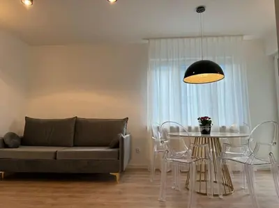 Część wypoczynkowa w obiekcie Glamour Apartment in Ochota