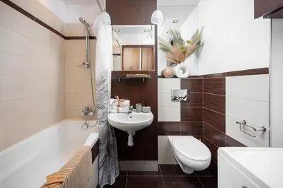 Łazienka w obiekcie Best Central 2-BR Suite 200 m from Central Station and Varso Tower