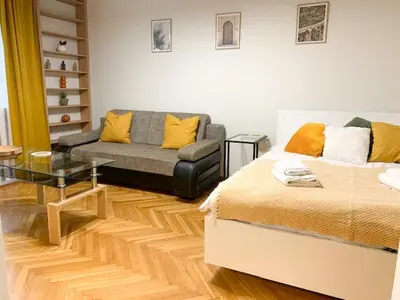 Część wypoczynkowa w obiekcie Fancy Life Apartment