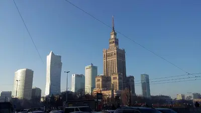 Widok na miasto Warszawa z tego apartamentu