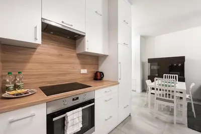 Kuchnia lub aneks kuchenny w obiekcie Business Mokotów Park 111 Apartment