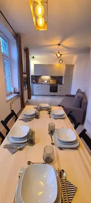 Część wypoczynkowa w obiekcie Versatile Apartment-Unique Design Free Parking