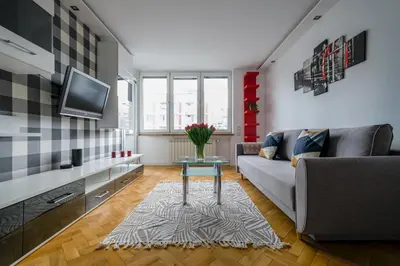 Telewizja i/lub zestaw kina domowego w obiekcie Home Dream Apartamenty Królewska 43