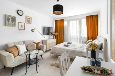 Część wypoczynkowa w obiekcie 2 x1 BR Deluxe Studio Apartments with AC only 900 m to Central Station