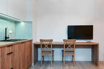 Telewizja i/lub zestaw kina domowego w obiekcie Stylish studio. Free parking.