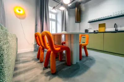 Kuchnia lub aneks kuchenny w obiekcie Warsaw Concierge Mińska Loft