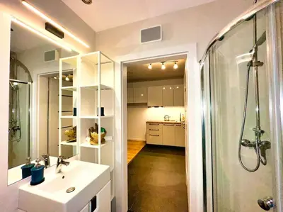 Łazienka w obiekcie Klimatyczna Hotelowa Kawalerka
