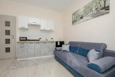 Kuchnia lub aneks kuchenny w obiekcie Studio with Balcony 180 m to the Royal Baths by Noclegi Renters